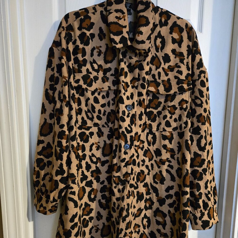Leopard plus tunic jacket